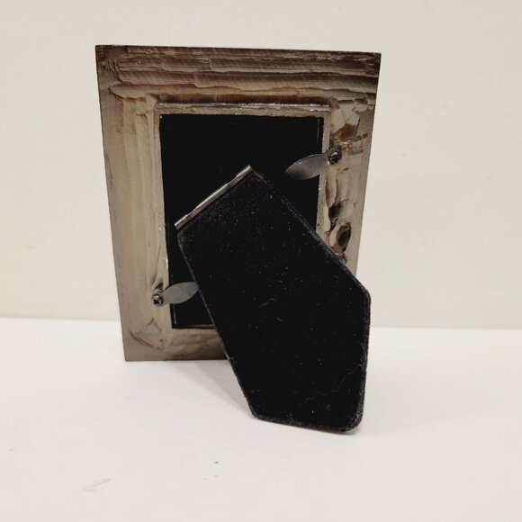 Mini Free Standing Photo Picture Frame Nautical Sea Shells Ocean Life Metal - Picture 3 of 3